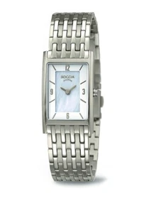 Boccia Titanium 3212-07 Ladies Watch Titanium with Mother of Pearl Dial Rectangular - Picture 1 of 1