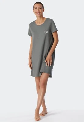 Schiesser Camicia da Notte Donna 85 CM Vestaglia Manica Corta 36 38 40 42 44 46 - Imagen 1 de 4