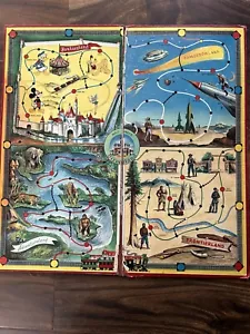 Vintage WALT DISNEY'S DISNEYLAND BOARD GAME from Transogram 1954 MCM BOARD ONLY - Picture 1 of 5