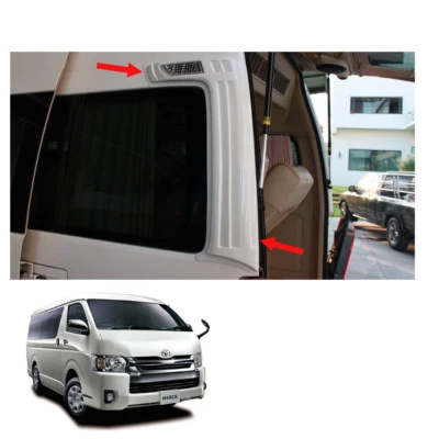 Rear Door Pillar Post White Trim + LED Fits Toyota Hiace Commuter 2005 2017 Foto 1 de 3