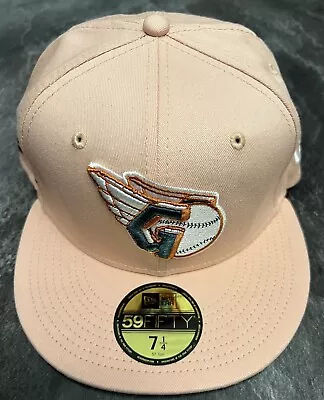 New Era 59FIFTY Cleveland Guardians Blush Fitted Hat Cap Size 7 1/4 New - Image 1 of 4