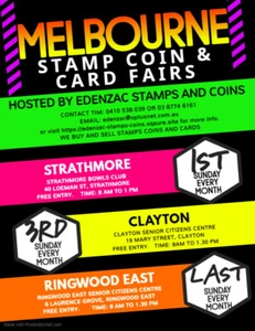 MELBOURNE STAMP COIN & CARD FAIR ENTRY PASS. COST WILL BE REFUNDED AT ENTRY- - Picture 1 of 1