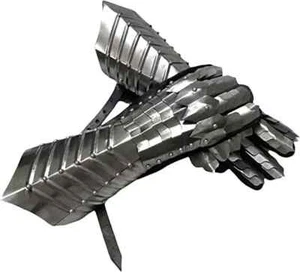 Steel Knight Medieval Glove Armor Accents Gauntlet With Leather iner Handcrafted - Picture 1 of 5