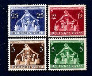 Nazi Germany Third Reich Nazi 1936 Mother Child Congress stamps set MLH - Picture 1 of 1