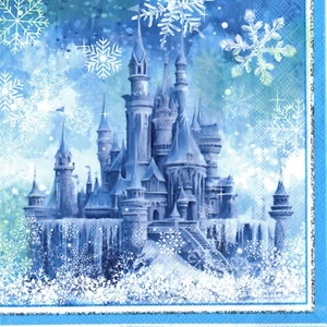 Serviettes en papier château/palais de glace. Paper napkins castle/palace of ice - Imagen 1 de 2