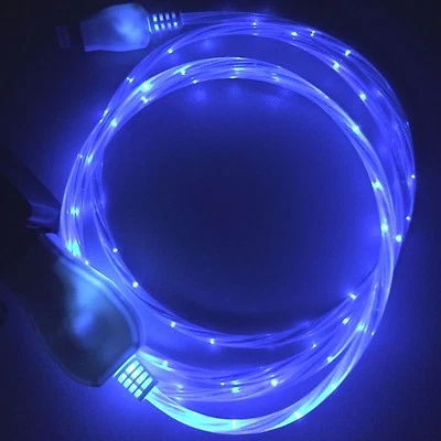 Cargador de cable de datos USB CON LUZ LED PARA Apple iPhone X 8 7 6 5 4s MICRO B C Foto 1 de 4