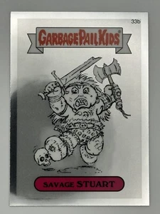 2013 Topps Garbage Pail Kids Chrome Series 1 Pencil Art #33b SAVAGE STUART - Picture 1 of 2