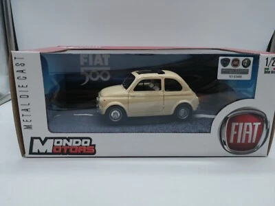 Fiat 500 D 1965 beige 1/24 1 24 MONDO MOTORS MOTORMAX §§ - Immagine 1 di 3