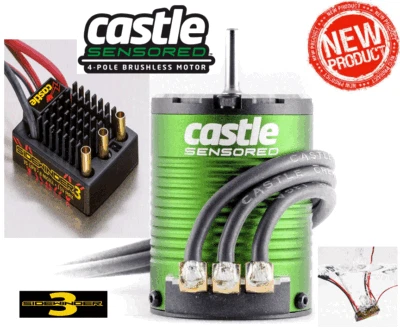 Castle Creations SV3 Waterproof 12v ESC w/ 1406-7700kV Sensored Brushless Motor - Image 1 of 4