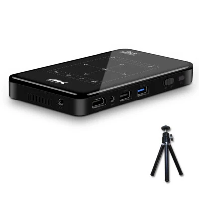 4K HD Smart DLP Mini Projector Android WiFi Bluetooth 1080P Smart Home Theater - Image 1 of 4