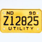 1990 United States North Dakota Utility Special License Plate Z12825