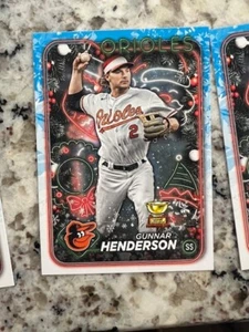 Tarjeta sombrero de Santa Topps Holiday Sp 2024 Baltimore Orioles Gunnar Henderson H150 - Imagen 1 de 1
