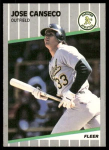 Jose Canseco 1989 Fleer #5 Oakland Athletics - Picture 1 of 2