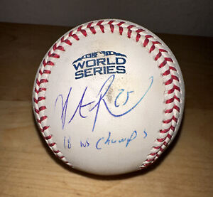 Signed MLB Autograph Steve Pearce 2018 WS MVP Baseball World Series