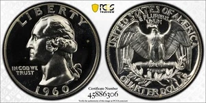 1960 Washington Quarter PCGS PR66 - Picture 1 of 1