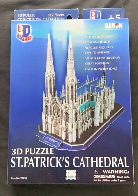 DARON Toys - 117 Piece 3-D Puzzle – “St. Patrick's Cathedral” - #CF103H - Sealed - Image 1 of 4