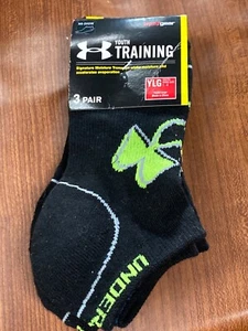 Under Armour Youth training no show socks YLG 3 pairs - Picture 1 of 3