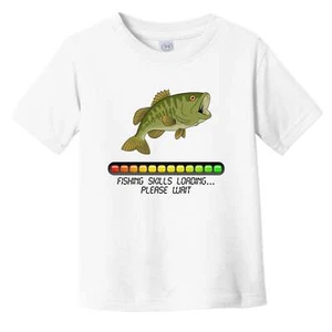 Fishing Skills Loading Please Wait Funny Infant Toddler T-Shirt - Picture 1 of 2