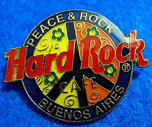BUENOS AIRIES ARGENTINA PURPLE PEACE SIGN SYMBOL LOGO Hard Rock Cafe Rock PIN - Picture 1 of 1