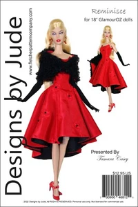 Doll Clothes Sewing Pattern for 18" GlamourOZ dolls, Reminisce  GODS fashion - Picture 1 of 8