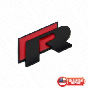 Universal Sport Badge Side Fender Liftgate Black Red Metal Nameplate Logo Emblem - Picture 1 of 5
