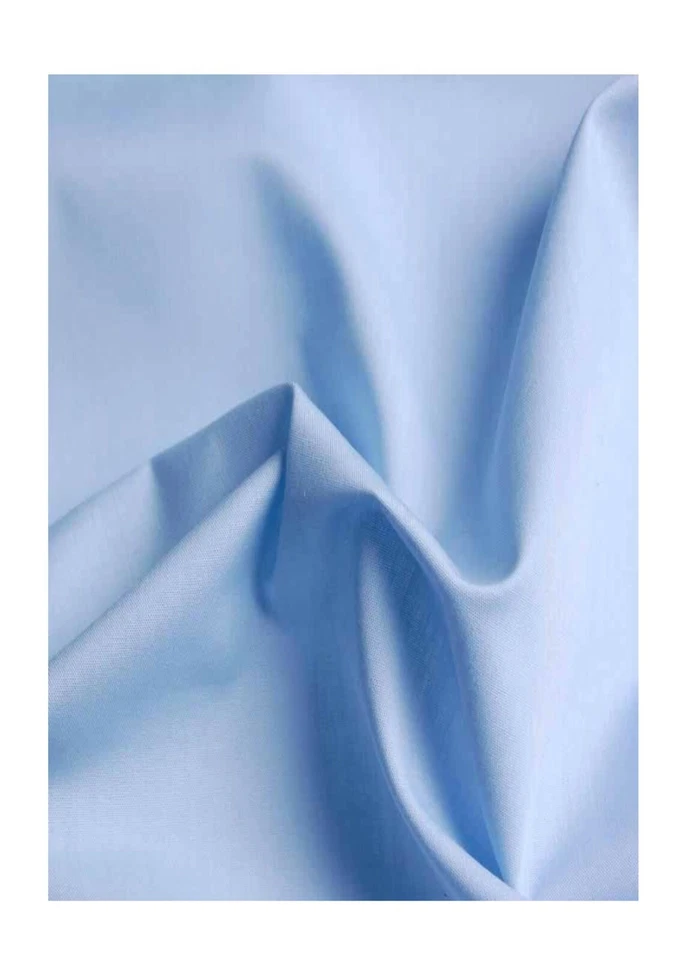 Sky Pale Blue Polycotton Fabric 114 cm width  free p&p Poplin Fabric  - Image 1 of 1