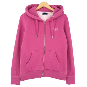 Superdry Kapuze Pullover Damen Rosa Baumwolle Fq1 Größe 10 Eu 38 - Bild 1 von 9