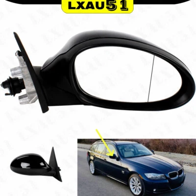 3 针黑色加热镜适用于宝马 3 系列 E90 E91 2005 - 2008 右乘客 — 第 1/4 张图片