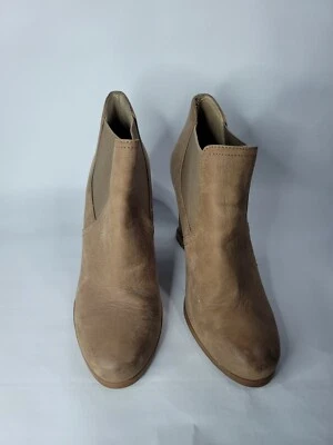 Botines de cuña Audrey Brooke de cuero tostado talla 7,5 usados en excelente estado Foto 1 de 4