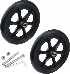 2 Stück Lauflernräder Ersatzantrieb Rollator Ersatzteile schwarz 7,87" × - Bild 1 von 2