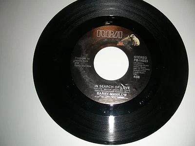 Barry Manilow - In Search Of Love  45 rpm 7" Vinyl  RCA Records NM 1985 - Image 1 of 4