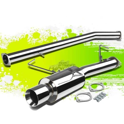 KIT DE ESCAPE CATBACK RENDIMIENTO SILENCIADOR PUNTA ENROLLADA 4" PARA 95-98 240SX S14 SILVIA Foto 1 de 4