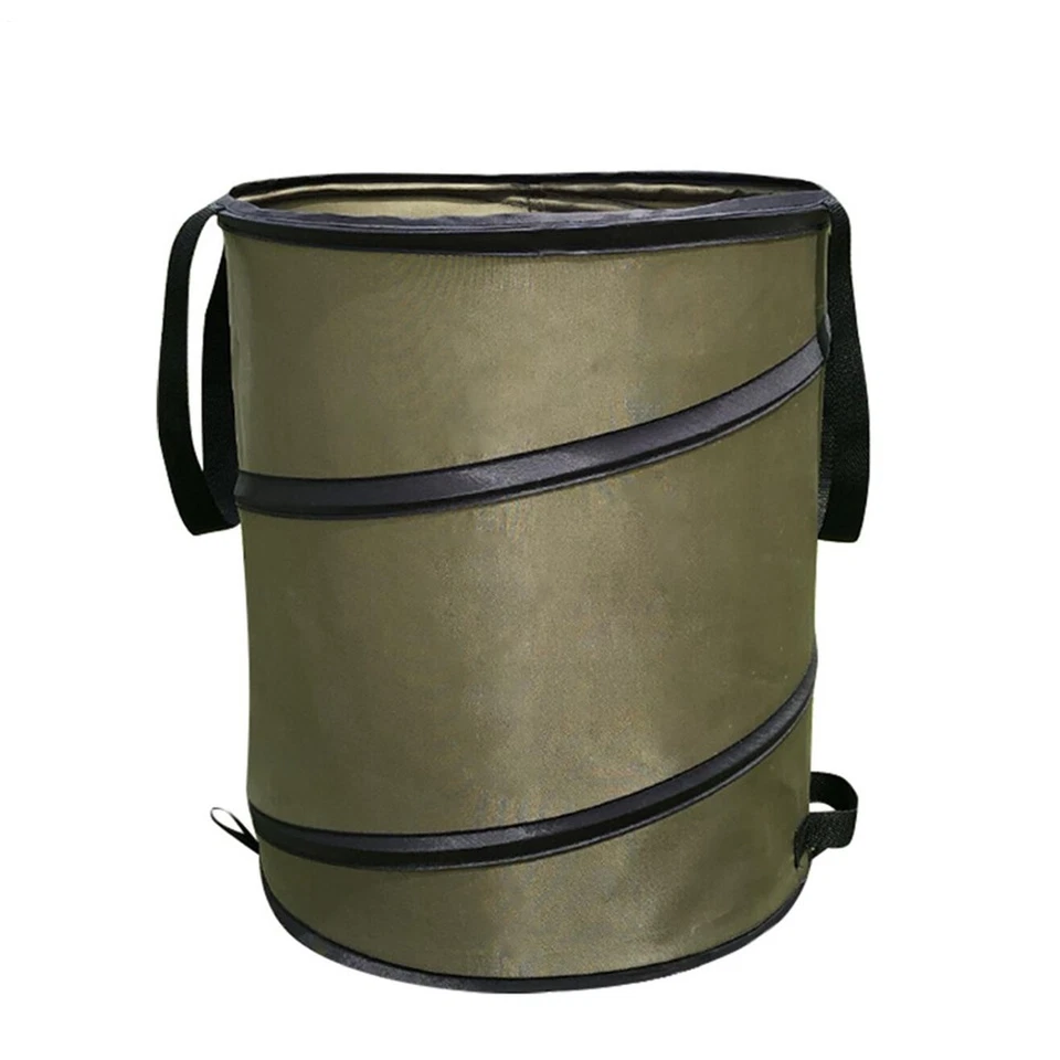 Bolsas de basura de jardín de alta resistencia pop-up bote de basura sacos de almacenamiento reutilizables con asas Foto 1 de 4