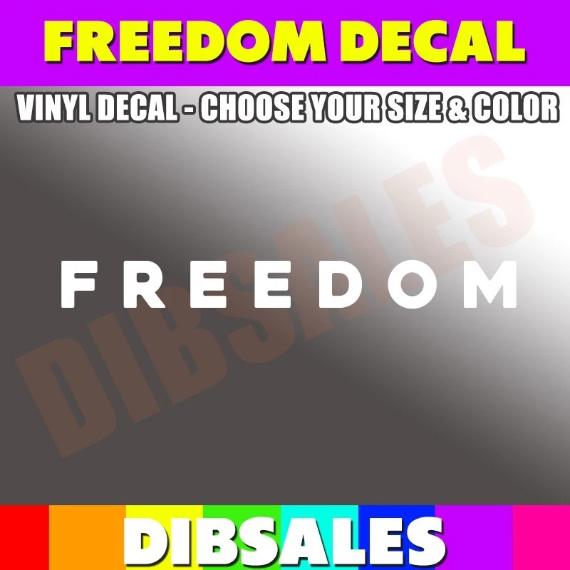 Calcomanía de vinilo FREEDOM - Troquelada resistente a la intemperie - Charlie Kirk Patriotismo EE. UU. Foto 1 de 1