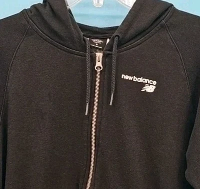 New Balance Ladies Black Full Zip Hoodie Sweatshirt Size S  - Image 1 of 4