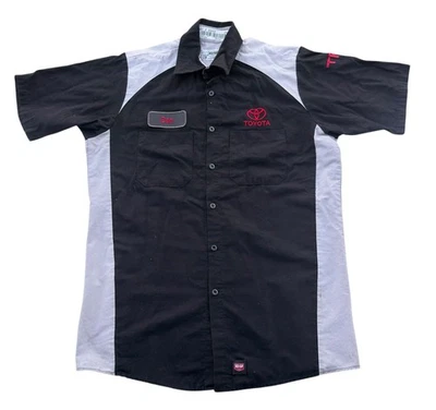 Toyota Technician Red Kap Button Up S/S Shirt Top Men's Size M Black Grey - Image 1 of 4