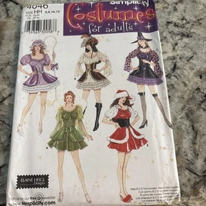 Simplicity 4046 Sexy Fairy LtBo Peep Witch Santa Costume Pattern 6 8 10 12 - Picture 1 of 2