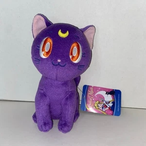 Nuevo con etiquetas Peluche Sailor Moon Luna Gato Sentado Animal Púrpura - Idiotas Inteligentes - Imagen 1 de 7