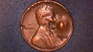 1963-D 1C Lincoln Cent Error. Struck thru error, Capped Die Clash error 3.2g - Picture 1 of 24