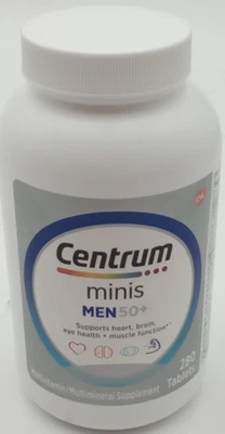 Multivitamínico masculino Centrum Minis prata 50 Plus 280 ct EXP: 26/04+ - Imagem 1 de 4