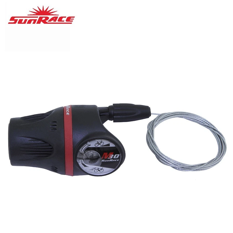 SunRace TSM37 Left Twist Shifter 3Speed Index 2:1 Ratio w/1700mm Cable & Housing - Image 1 of 1