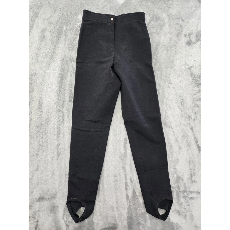 Pantalones de esquí vintage años 80 Peregrine tiro alto lana estribo talla 10L negros elásticos Foto 1 de 4