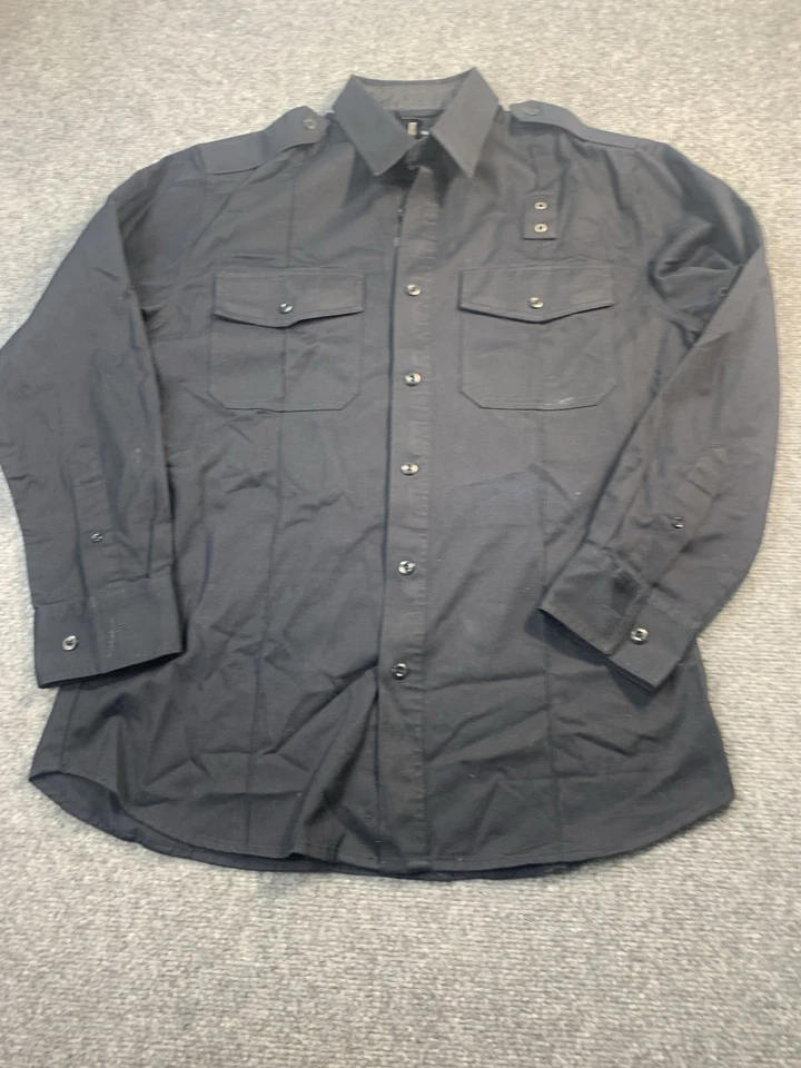 Рубашка тактическая мужская большая темно-синяя с длинным рукавом карманы рабочая одежда 5.11 - Изображение 1 из 4