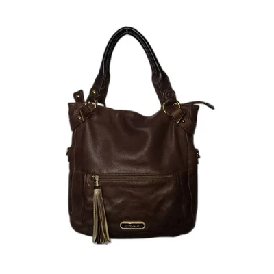 Bolso de Mano Cynthia Rowley para Mujer Cuero Marrón Dorado Herrajes Borla Cartera Bolso de Mano Foto 1 de 4