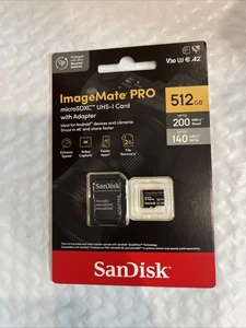 Carte microSDXC UHS-1 Sandisk ImageMate PRO 512 Go avec adaptateur *NEUF* - Photo 1 sur 2