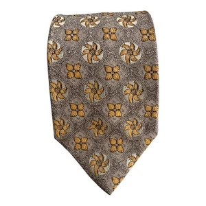 Metropolitan Lord & Taylor Tie Mens Silk Floral Geometric Classic Made in USA - Picture 1 of 5