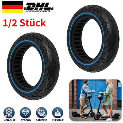 Für Odys Alpha X3 Pro Vollgummi Reifen 10x2.5-6.5 Schwarz Blau DHL - Bild 1 von 4