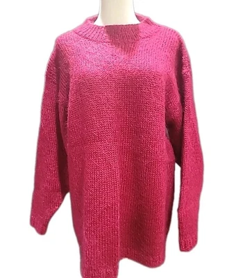 Vintage Fenn Wright Manson Sweater Mohair Blend Pullover Womans Fushia Medium LS - Image 1 of 4