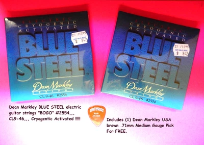 Cordas de guitarra elétrica Dean Markley BLUE STEEL VENDA DE LOGOTIPO - Imagem 1 de 4