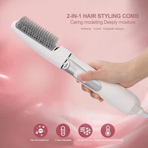 Peine secador de pelo profesional 2 en 1 peine peinado eficientemente para uso doméstico - Imagen 1 de 22